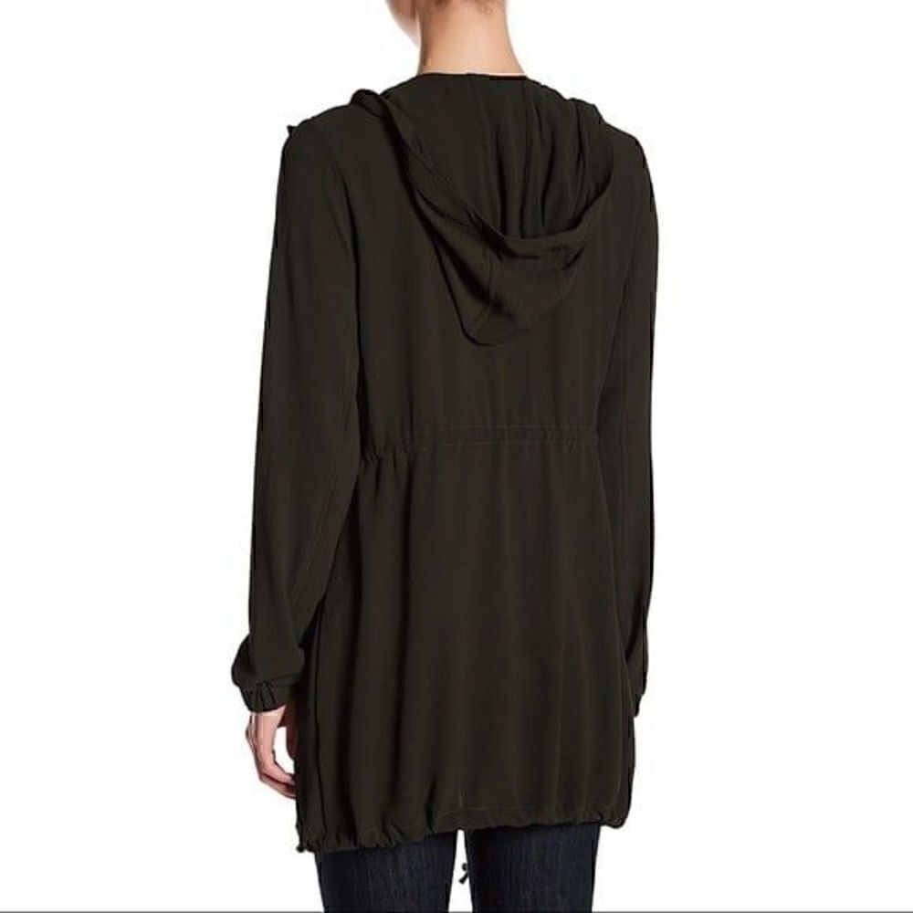 NEW Romeo + Juliet Couture Hooded Parka Size Medium Olive Color Jacket - Picture 3 of 8